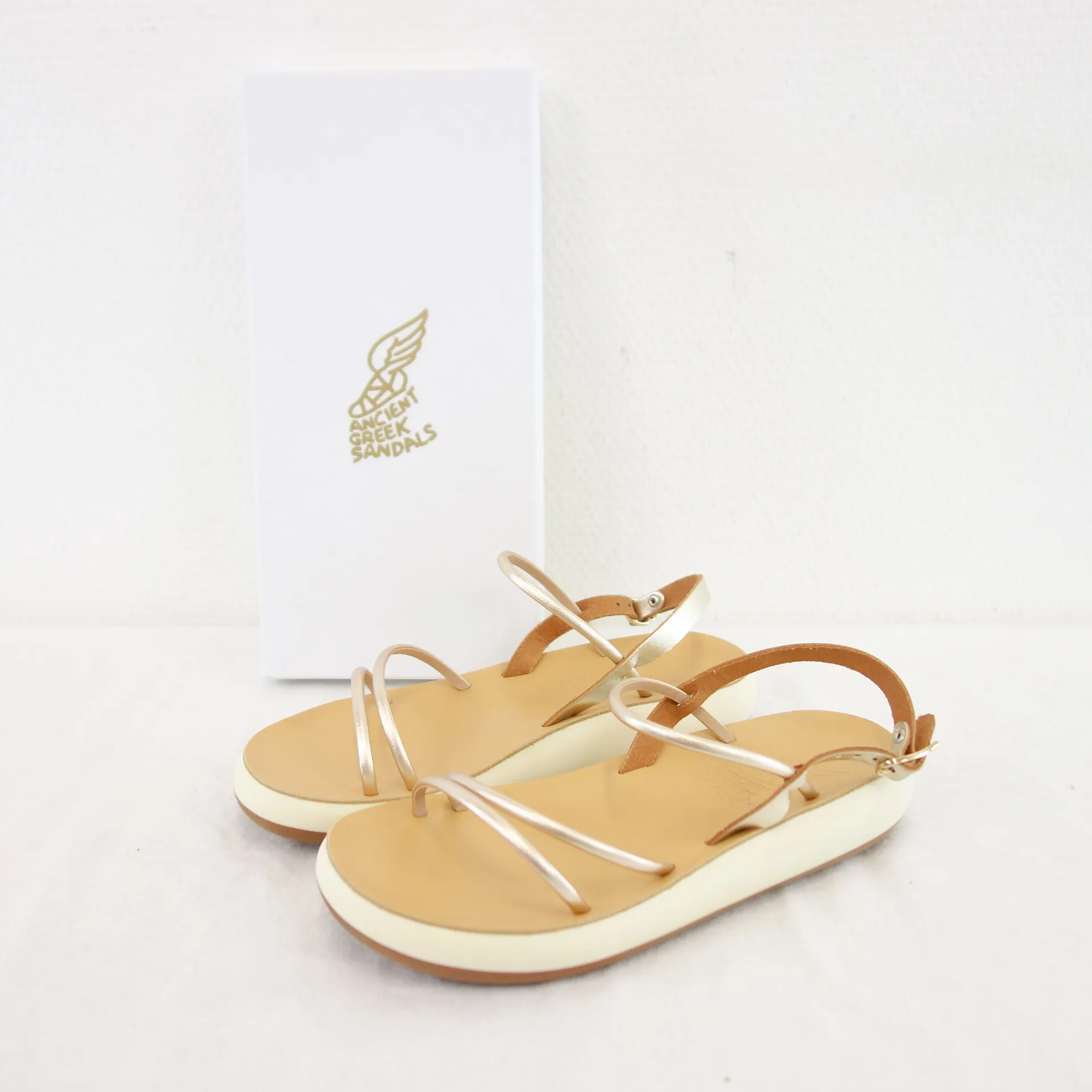 ANCIENT GREEK SANDALS Riemchen Leder Sandalen Gold 36