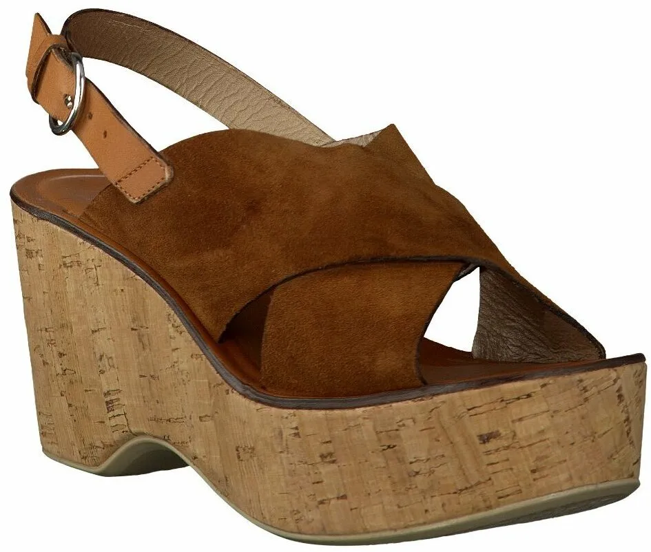 Leder-Sandalen für Damen 183222597946 (Braun)
