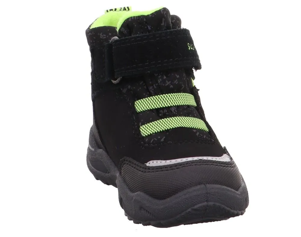 Superfit GLACIER Weit Stiefel Gore Tex Schwarz/gelb weite Form 09227