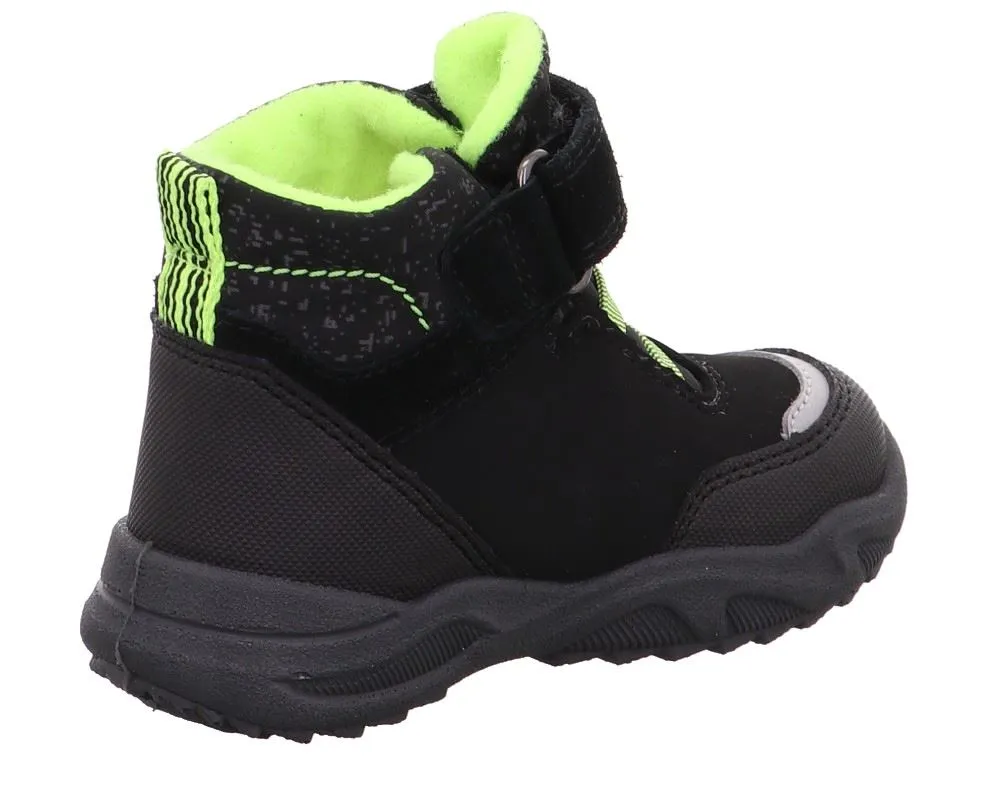 Superfit GLACIER Weit Stiefel Gore Tex Schwarz/gelb weite Form 09227
