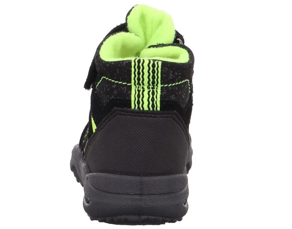 Superfit GLACIER Weit Stiefel Gore Tex Schwarz/gelb weite Form 09227
