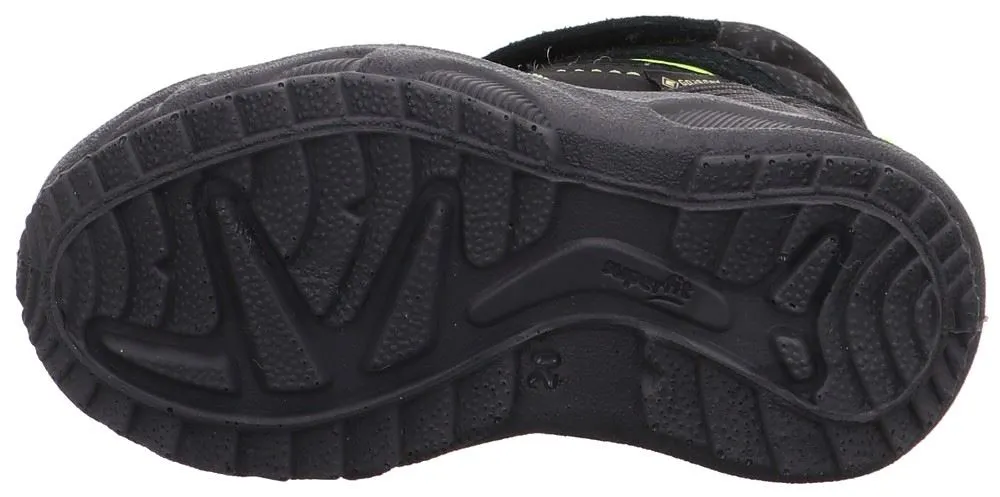 Superfit GLACIER Weit Stiefel Gore Tex Schwarz/gelb weite Form 09227